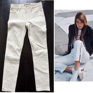 Polo by Ralph Lauren Off-White lamb stretcher leather Trousers pants size 4